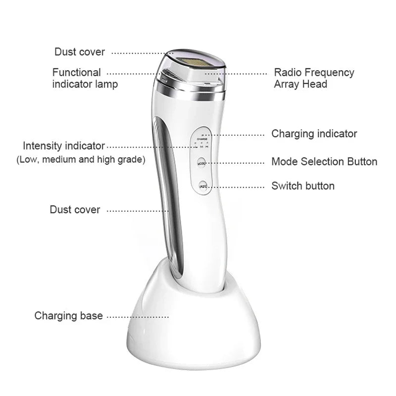 RF Radio Frequency Face Lifting Device Dot Matrix Beauty Massager Home Wrinkle Remover Skin Tightening Facial Massage Machine