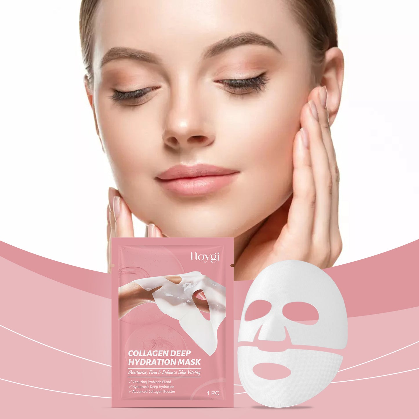 Hoygi Collagen Face Mask | 3-in-1 Deep Moisturizing, Anti-Wrinkle & Hydrating Skin Treatment