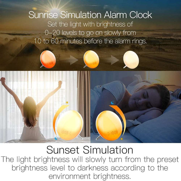 Smart Sunrise Alarm Clock with Voice Control