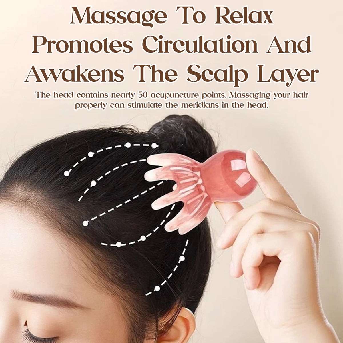 Octopus Scalp Massager Comb | Acupressure & Gua Sha Tool for Stress, Headache & Hair Growth
