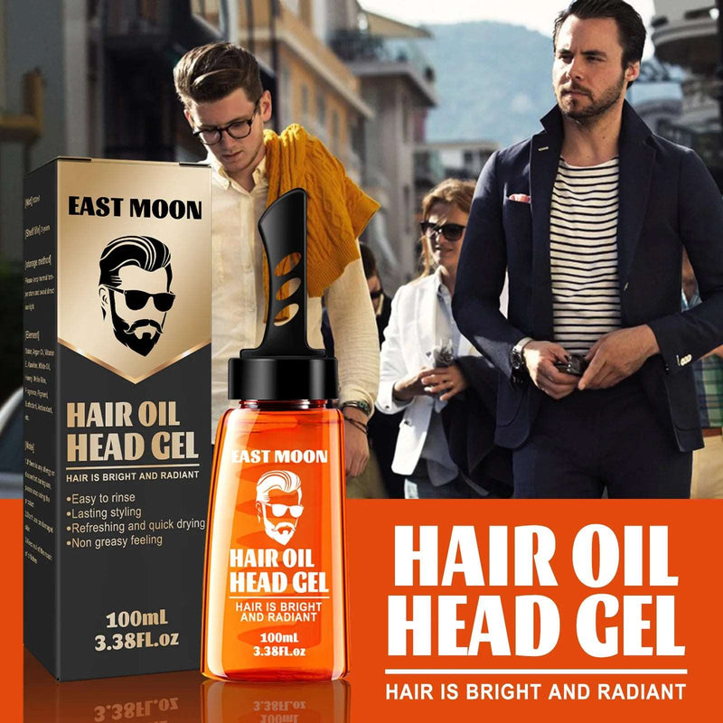 2-in-1 Hair Wax Gel with Comb - Long-Lasting Style