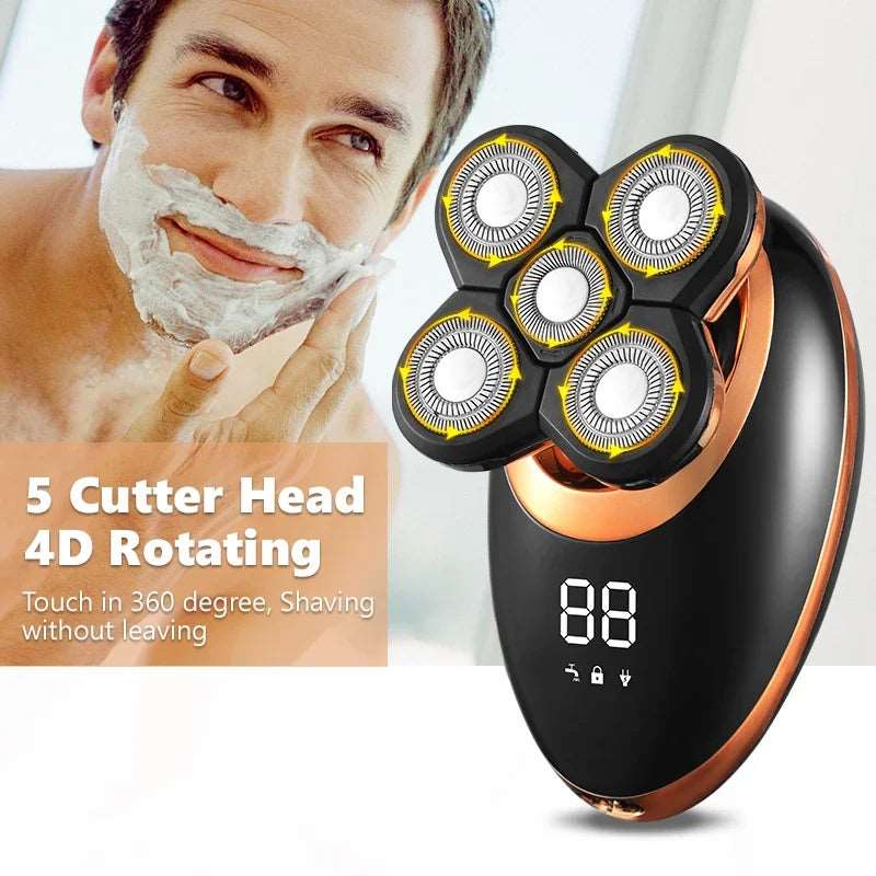 LCD Electric Shaver - Waterproof Grooming Kit