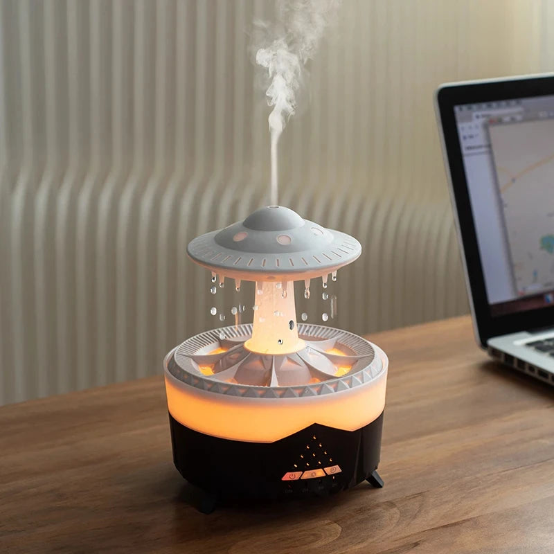 UFO Rain Cloud Humidifier - Aromatherapy & Essential Oil Diffuser - MyHabun